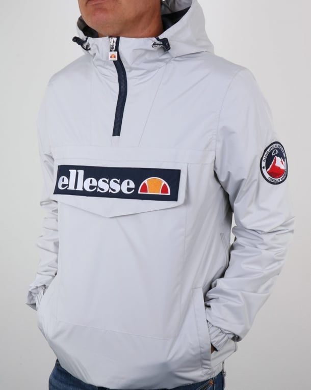 Ellesse Quarter Zip Overhead Jacket Light Grey | Ellesse, Street jacket ...