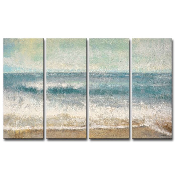 Beach Memories 4 Piece Painting Print On Wrapped Canvas Set Canvas Wall Art Set Wall Canvas Canvas Wall Art
