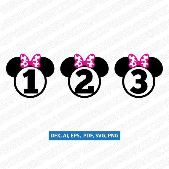 Download Disney Minnie Mouse Monogram Numbers 1st 2nd 3rd 4th 5th ...