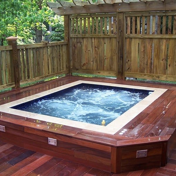 Don T Let Travel Restrictions Spoil Your Summer Now Would Be A Great Time To Build Your Own Diy Hot Tub C Hot Tub Landscaping Hot Tub Designs Custom Hot Tubs