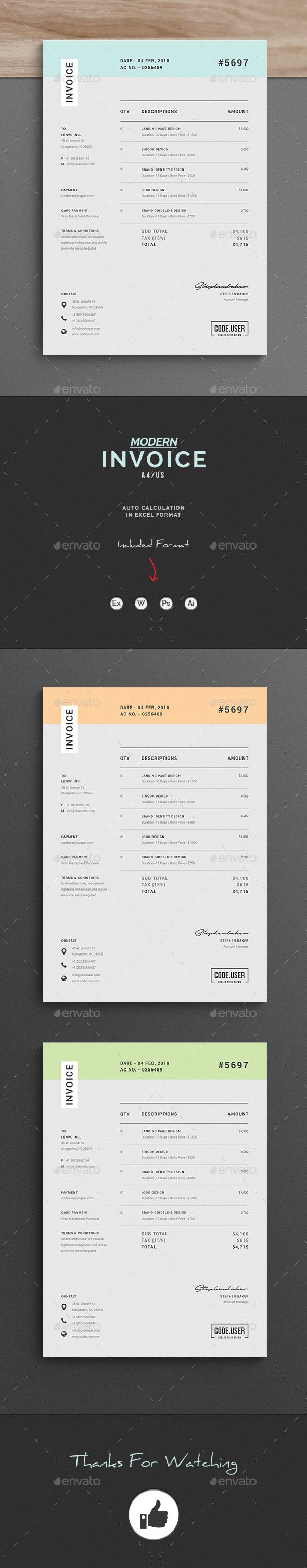 Invoice by upra Invoice Excel Template. Use this Invoice for personal, corporate or company billing purpose. This Simple Invoice will help you to