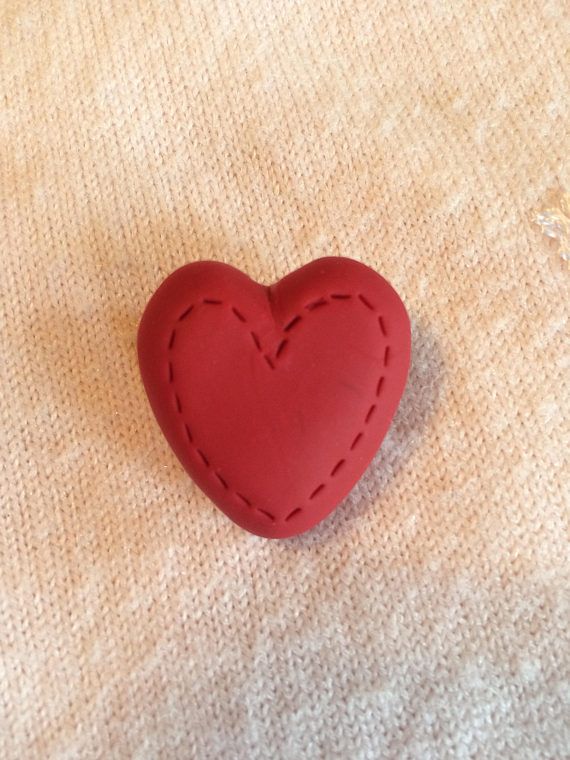 Dark Heart Pins Valentines Day gift expressive pins polymer clay Valentines