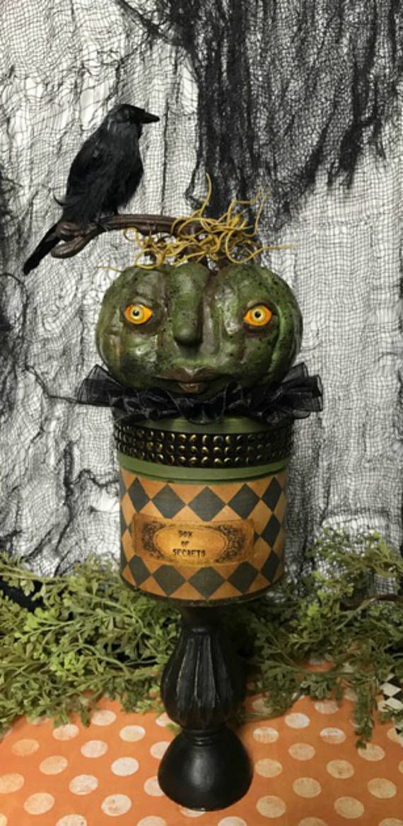 halloween decoration paper mache box