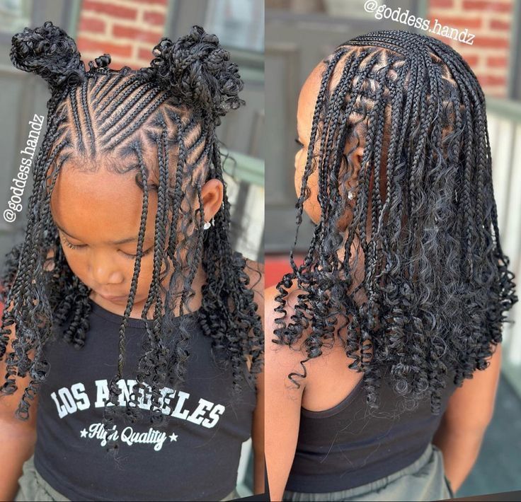 Boho Flip Over Fulani Braids For Kids Girl Hairstyles Girls Braided boho-flip-over-fulani-braids-for-kids-girl-hairstyles-girls-braided