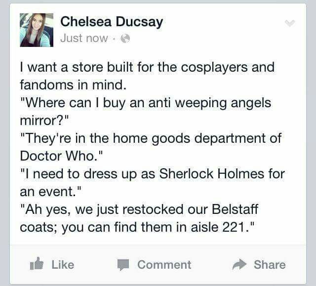 This Would Be Awesome But They Should Also Add A Little Cafe Like Target And Have Fandom Inspired Food So People Can Go Their Talk About Various This Would Be Awesome But They Should Also Add A Little Cafe Like Target And Have Fandom Inspired Food So People Can Go Their Talk About Various