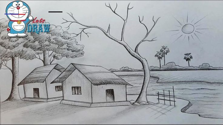 18 Best Scenery drawing pencil sketch for App