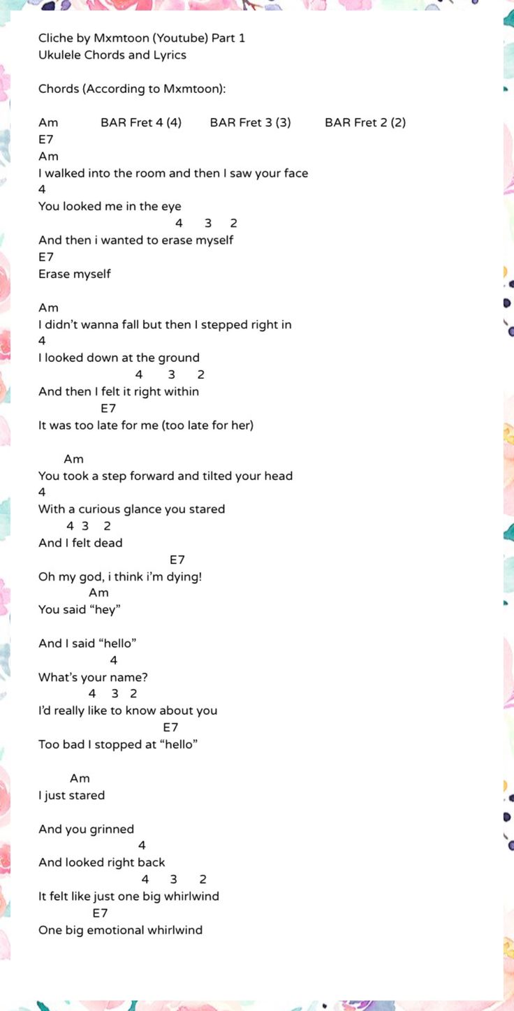 Cliché by Mxmtoon (Ukulele Chords & Lyrics) Part 1 | Ukelele songs