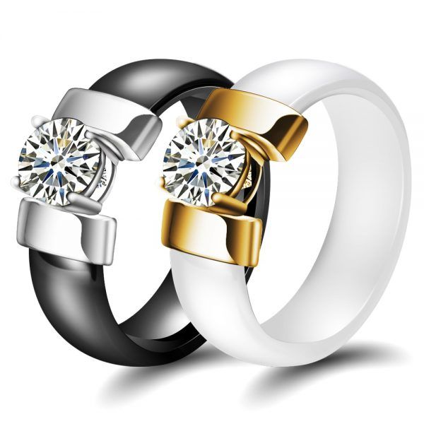 DARLING HER 6/7/8/9 Line Crystal Fashion Jewelry Ring Fashion Stainless Steel Ring for Women DARLING HER 6/7/8/9 Line Crystal Fashion Jewelry Ring Fashion Stainless Steel Ring for Women