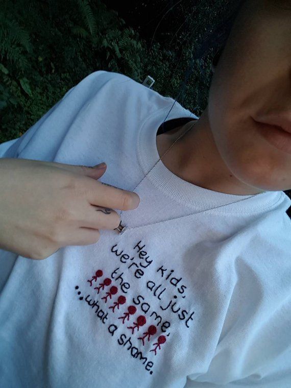 Short Sleeve 1975 Lyrics T-Shirt Kiss your Neck