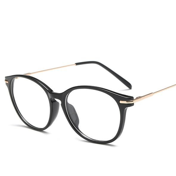 Tinksky Round Eyeglasses Clear Lens Glasses Ultra Light for Santa Claus and Harry Potter Cosplay Gold