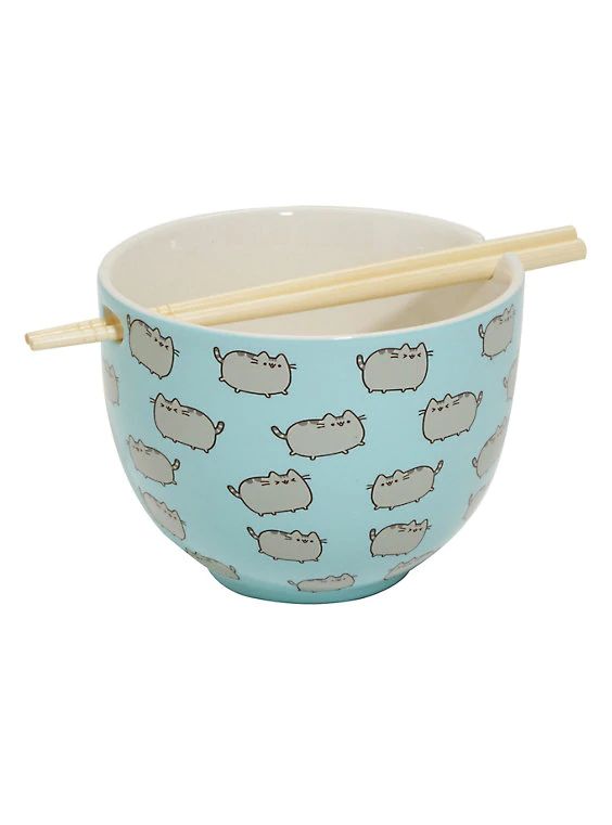 Pusheen Blue Ramen Bowl Set | Ramen bowl, Bowl, Ceramic teapots