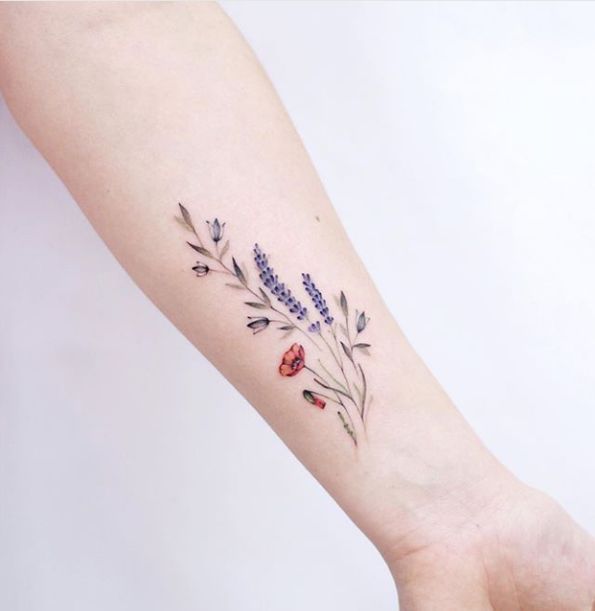 Flowers von Lena Fedchenko Flowers Tattoo #Blumen #Fedchenko #Blumen #Tattoo #ta...