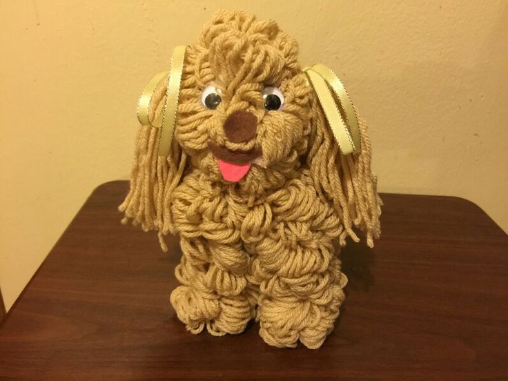 yarn puppy the newest addition yarn animals yarn crafts dog head template