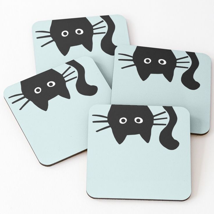 Funny Black Cat Coasters Set Of 4 For Sale By Jenn Inashvili In 50-best-ideas-for-coloring-baby-cat-names