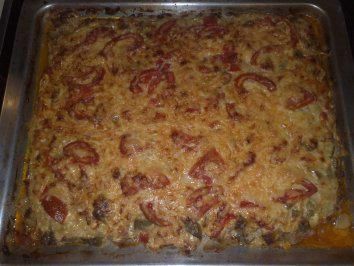 Das perfekte Die beste Hackfleisch Pizza ohne Teig-Rezept mit einfacher Schritt-...