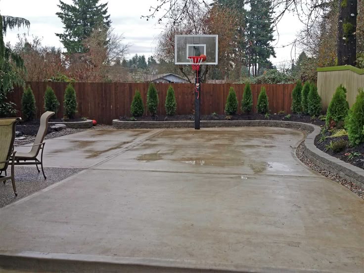 Best 25 Concrete Slab Ideas On Diy The Concrete Slab Basketball Court Is Great Exercise For Whole Family