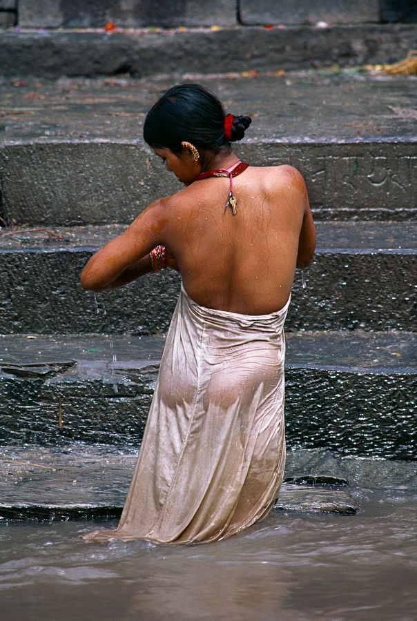 Nepal River Bathing Nepal River Bathing
