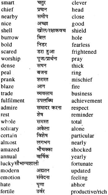 RBSE Class 8 English Vocabulary Word Meanings rbse-class-8-english-vocabulary-word-meanings