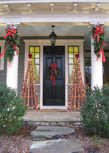 atlanta cumming ga classic christmas window topiary wreaths porch column boughs and lights - How To Decorate Outdoor Columns For Christmas atlanta cumming ga classic christmas window topiary wreaths porch column boughs and lights - How To Decorate Outdoor Columns For Christmas