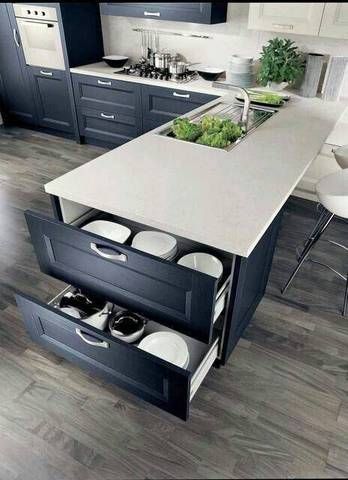 Utilize all parts of your kitchen by adding extra drawers at the end of any kitc...