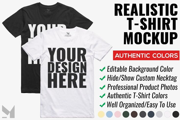 Download Realistic T-Shirt Mockup | Tshirt mockup, Shirt mockup ...