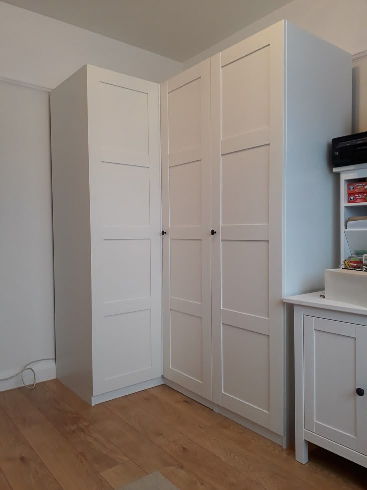 Ikea white cheap corner wardrobe