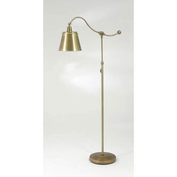 House Of Troy Hyde Park Floor Lamp Weathered Brass With Metal Shade Hp700 Wb Mswb Shades Antique Antique Brass Floor Lamp, Broyhill Floor Lamp
