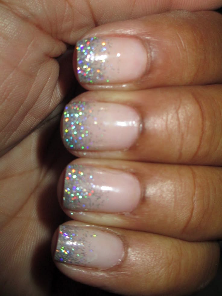 Best 25 Glitter French Manicure Ideas On Pinterest Frosted French Manicure I Think It S Adorable A Little Too Much Pa Zazz Wedding Day Nailswedding Manicureglitter