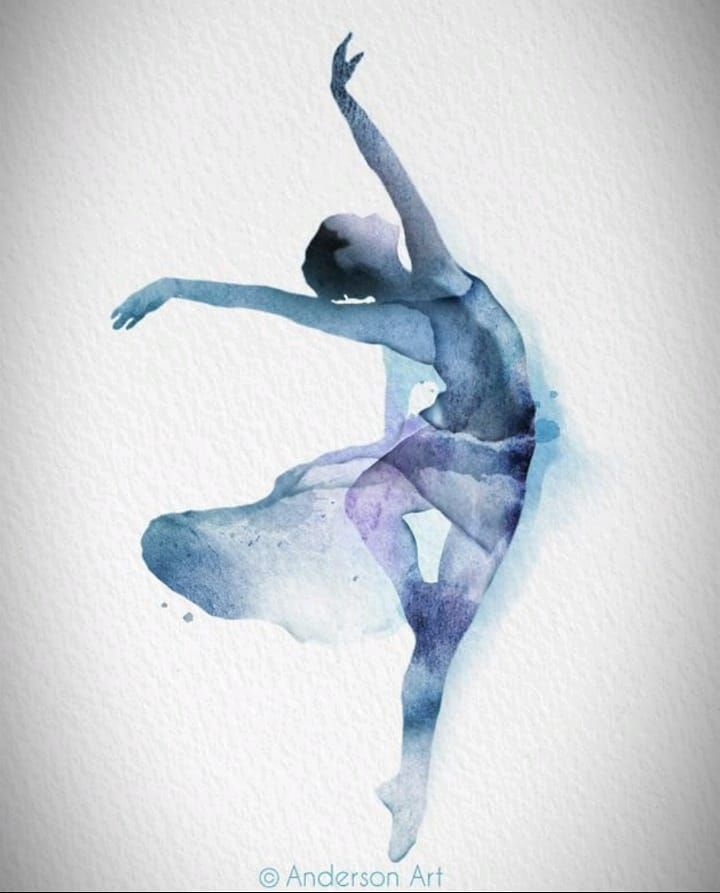 Aquarelle Peinture Danse Toile Peinture Moderne Danseuse Plus