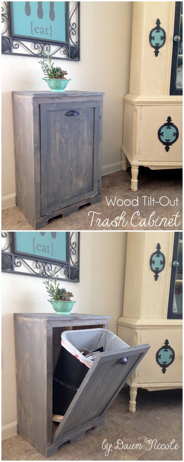 Wood Tilt Out Trash Can Cabinet Home Pinterest House And Wood Tilt Out Trash Can Cabinet Home Pinterest House And Diy Decor