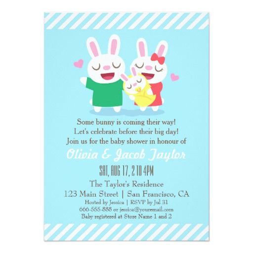 bunny baby shower invitations