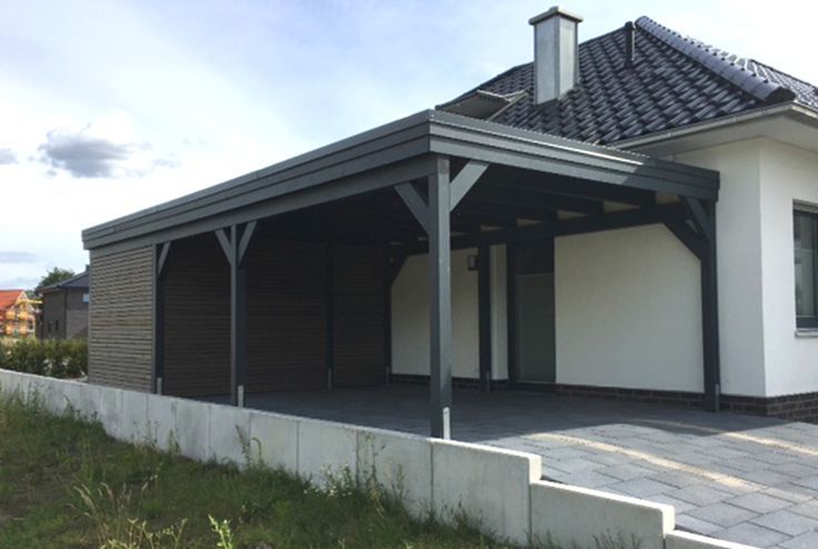Flachdachcarport Mit Abstellraum In Lippstadt Pollmeier Holzbau Gmbh Carport Carport Mit Abstellraum Carport Mit Schuppen