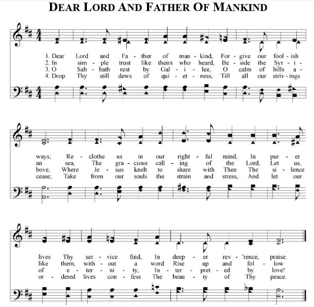 631 best hymns images on pinterest worship audio and dear lord dear lord and father of mankind sheet music