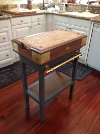 Williams Sonoma French Chef Kitchen Island Would Be Fun To Diy With Williams Sonoma French Chef Kitchen Island Would Be Fun To Diy With An Old Wooden Crate A Freebie Table And Butcher New Projects I Want Make In