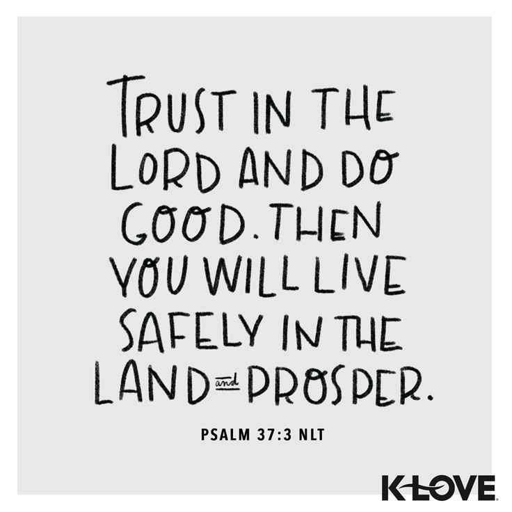 K LOVE s Verse Of The Day Trust In The LORD And Do Good Then You Will K LOVE s Verse Of The Day Trust In The LORD And Do Good Then You Will