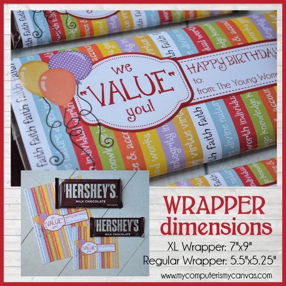 chocolate bar wrappers