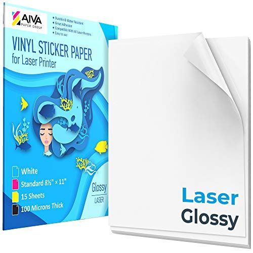 printable vinyl sticker paper for laser printer glossy white 15