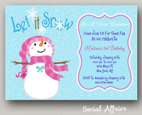 snowman party invitations thevillas co