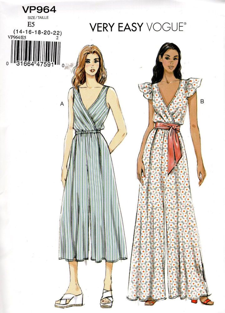 Butterick Sewing Pattern 6554 vestidos E5 14-16-18-20-22