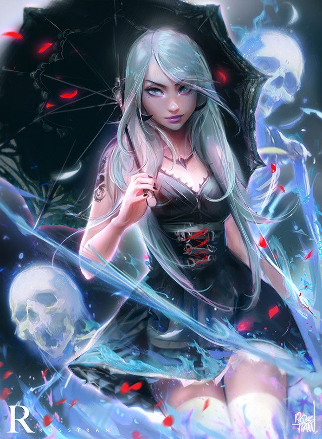 Goth Witch, Ross Tran on ArtStation at www.artstation.co..., #ArtStation #Goth #Ross #Tran #...