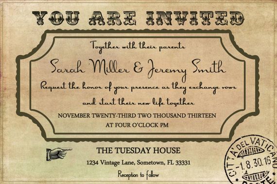 vintage invites templates