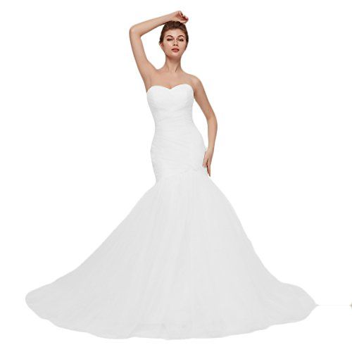 OYISHA Womens Formal Strapless Sweetheart Mermaid Wedding Dress Lace Bridal Dresses Long 2019 WD162 OYISHA Womens Formal Strapless Sweetheart Mermaid Wedding Dress Lace Bridal Dresses Long 2019 WD162