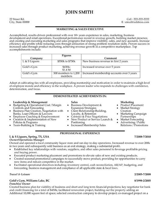 Click Here to Download this Marketing and Sales Executive Resume Template! http://www.resumetemplates101.com/Sales-resume-templates/Template-394/