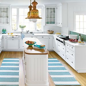 Best 25 Nautical Kitchens With Islands Ideas Only On Pinterest Kitchen Subtle Details The Shiplap Walls And Gently Curved Island Corners Give E