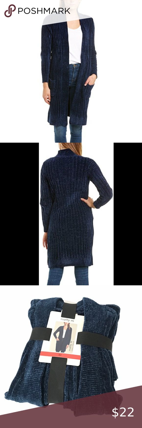 chenille duster cardigan