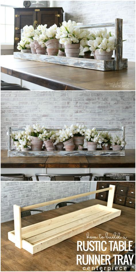 This Extra Long Rustic Table Runner Tray Makes The Perfect This Extra Long Rustic Table Runner Tray Makes The Perfect Centerpiece For A Dining Buffet Or Console Fill It With Flowers Books And Other Decor