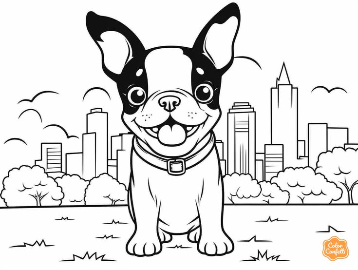 Free Printable Boston Terrier Coloring Pages - Free Printable