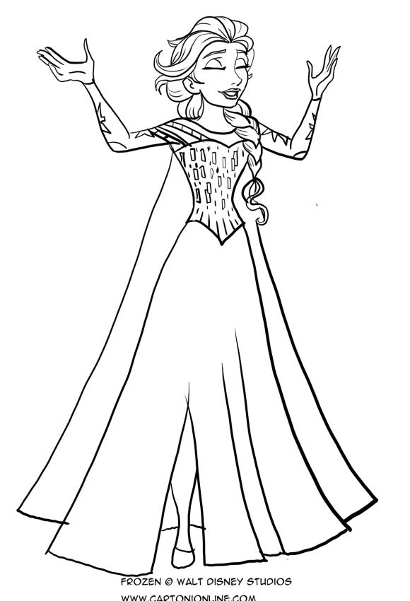 Disegno Da Colorare Frozen Elsa