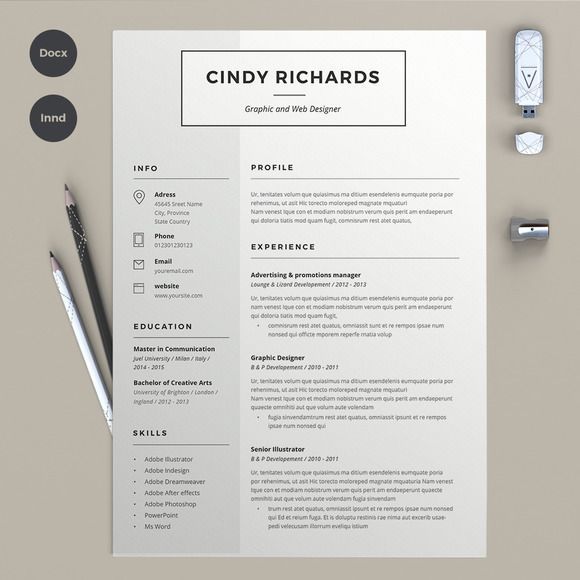 lay out of a resumes