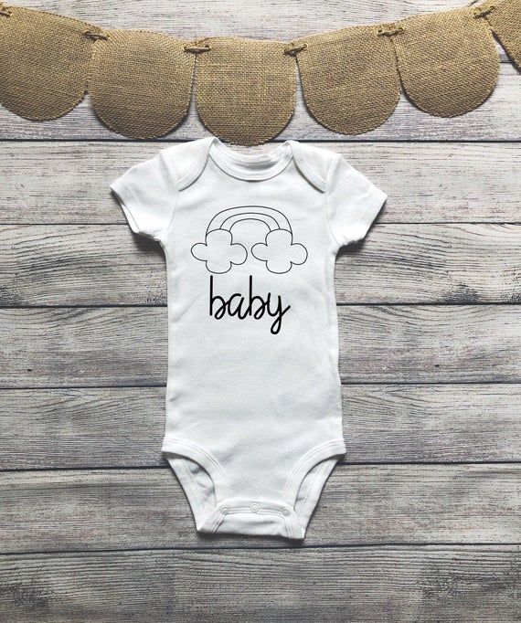 rainbow baby ivf baby baby bodysuit baby clothes baby shower gift by Runwithinfe...